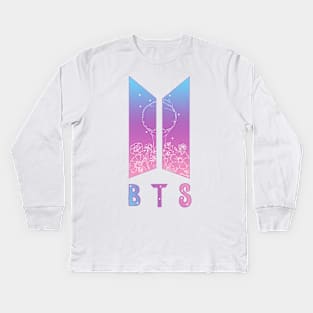 BTS ARMY flowers Kids Long Sleeve T-Shirt